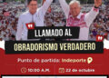 Llama a marchar por el obradorismo verdadero
