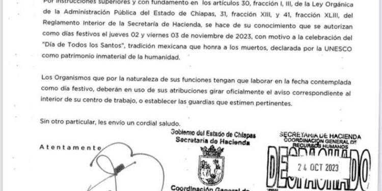 Tendrá puente de “Todos los Santos”