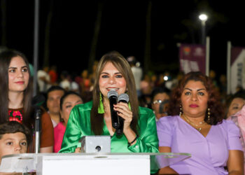 Prende las luces del parque central Miguel Hidalgo