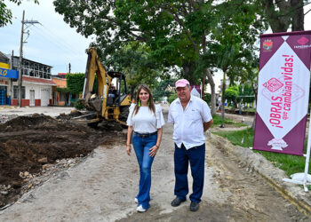 Supervisa obra en la colonia 5 de febrero