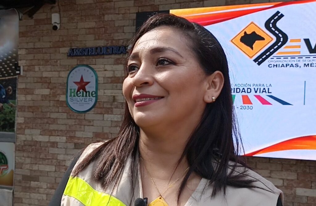 Shiomara Cristina Romero Pascasio, fundadora del Organismo en Seguridad Vial en Chiapas