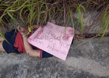 Dejaron una advertencia en el cuerpo