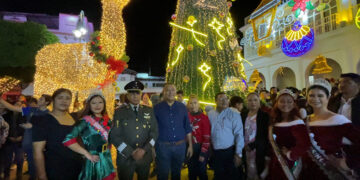Espectacular encendido del árbol de Navidad