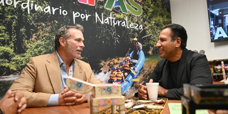 El gobernador promueve al estado como un destino seguro y de talla internacional en el Tianguis Turístico México 2025.