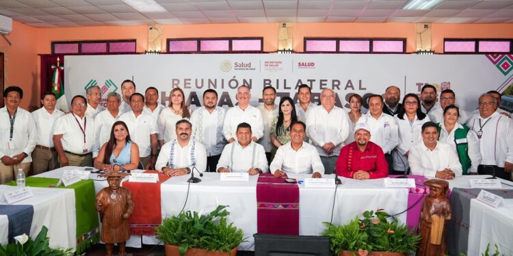 Eduardo Ramírez y Javier May sellan alianza por la salud en Reunión Bilateral.