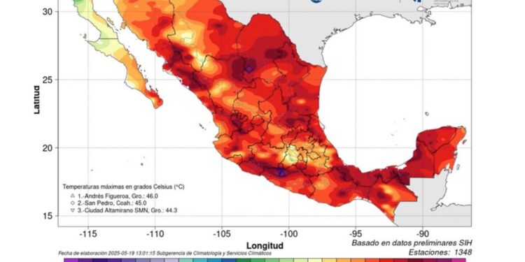 Una defunción por golpe de calor y 19 casos se han registrado en Chiapas durante la temporada; la ola de altas temperaturas continuará en los próximos días.