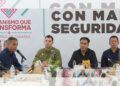 Junto al gobernador del estado y el fiscal de Chiapas, llevaron a cabo una reunión de trabajo.