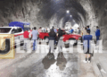 Dos vehículos colisionaron en el túnel Muñiz, entre San Fernando y Chicoasén.