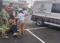 Joven operador de perforadora sufrió fracturas y fue hospitalizado de urgencia.