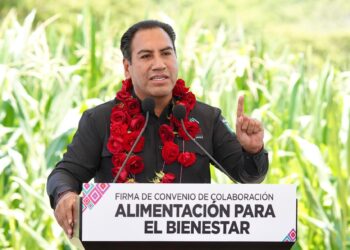 Eduardo Ramírez atestiguó convenio con Alimentación para el Bienestar.