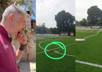 Al paso que va, Tuxtla se va destruir en manos del Ángel “Caído” Torres, ahora también conocido como “rompe pasto”. Es tan dañino que degrada hasta el césped artificial… Servidos.