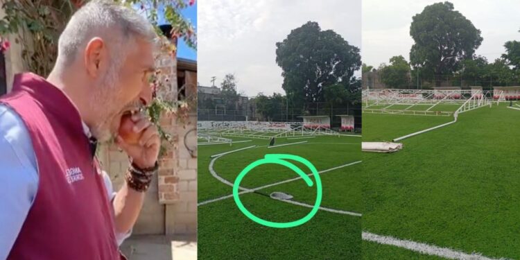 Al paso que va, Tuxtla se va destruir en manos del Ángel “Caído” Torres, ahora también conocido como “rompe pasto”. Es tan dañino que degrada hasta el césped artificial… Servidos.