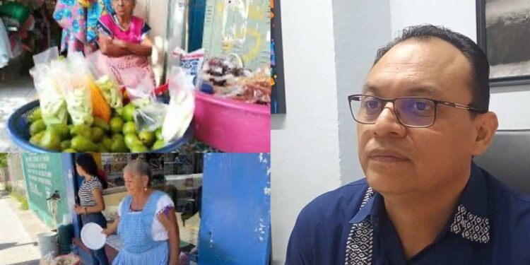 Canasteras del centro de Tuxtla luchan contra el calor y la indiferencia. El Ayuntamiento no les apoyo ni reconoce. Gracias al regidor Miguel Ángel Zárate Izquierdo, fueron escuchadas. Ramiro Trejo/Ultimátum