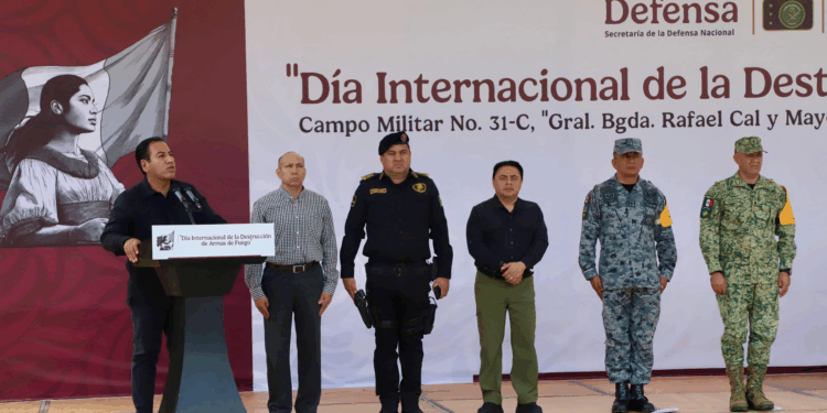 Poder Judicial Chiapas, Juan Carlos Moreno Guillén, Eduardo Ramírez Aguilar, Día del Desarme, armas de fuego, cultura de paz, justicia Chiapas, fuerzas armadas, estado de derecho, 3er Regimiento El Sabino