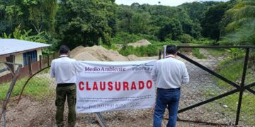 Profepa suspendió actividades sin autorización en el río Chamulapa.