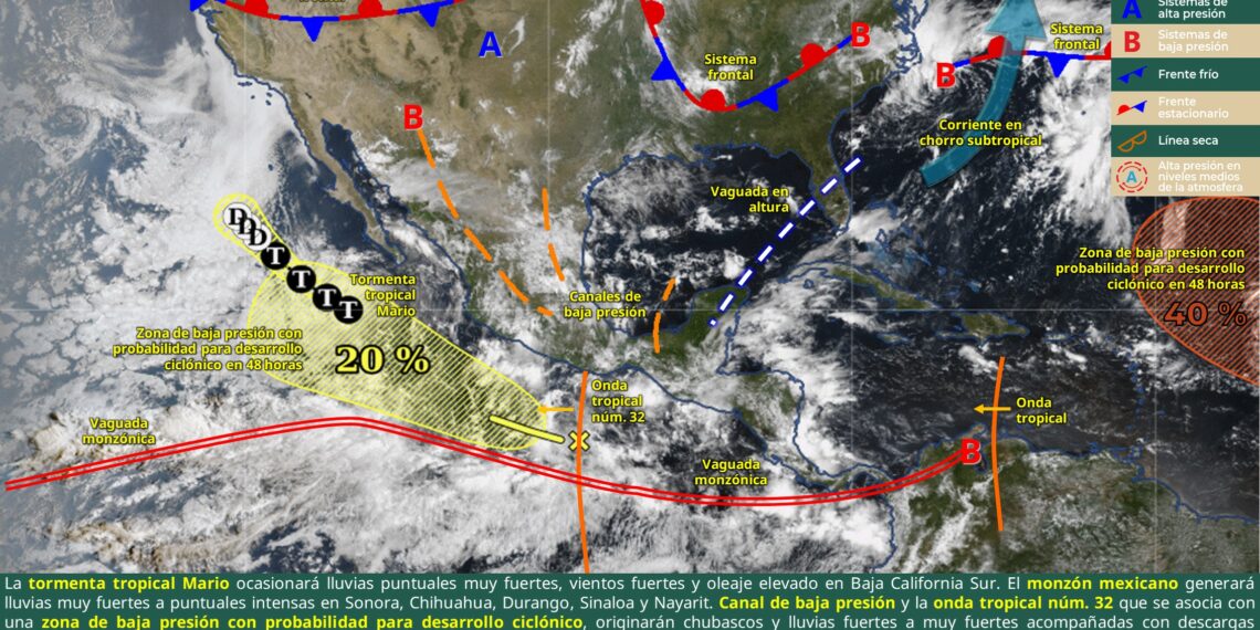 SMN reportó lluvias intensas y oleaje; recomendó precauciones por inundaciones.