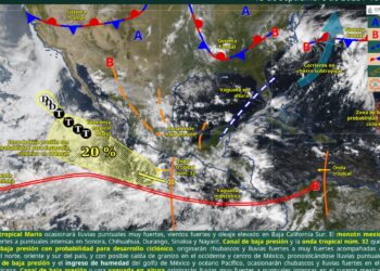 SMN reportó lluvias intensas y oleaje; recomendó precauciones por inundaciones.