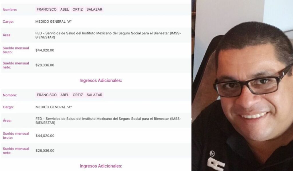 Plataformas revelaron que Ortiz Salazar tenía dos plazas: IMSS-BIENESTAR y SMAPA, sumando $70 mil.