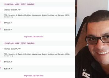 Plataformas revelaron que Ortiz Salazar tenía dos plazas: IMSS-BIENESTAR y SMAPA, sumando $70 mil.