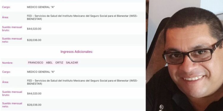 Plataformas revelaron que Ortiz Salazar tenía dos plazas: IMSS-BIENESTAR y SMAPA, sumando $70 mil.