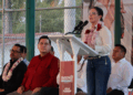 La morenista rindió su primer informe Legislativo ante cientos de asistentes.