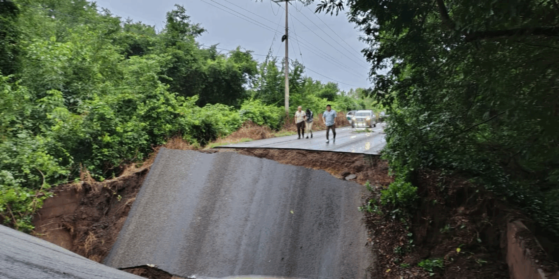 Colapsa puente en ruta Jaltenango–La Concordia