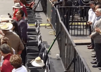 Durante el acto del domingo, la presidenta colocó en segunda fila a figuras como López Hernández, “Andy” López Beltrán, Velasco Coello, Ricardo Monreal y Luisa Alcalde.