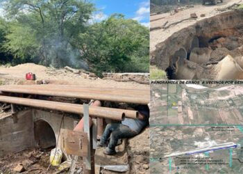 Propietarios exigieron puente y reparación por desbordes canalizados.