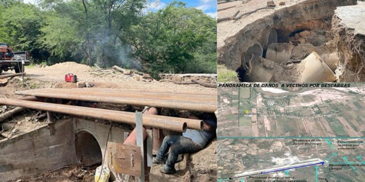 Propietarios exigieron puente y reparación por desbordes canalizados.