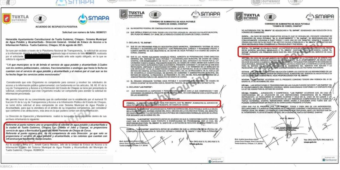 El SMAPA hace negocio con Chiapa y Berriozábal mientras Tuxtla carece de abasto.