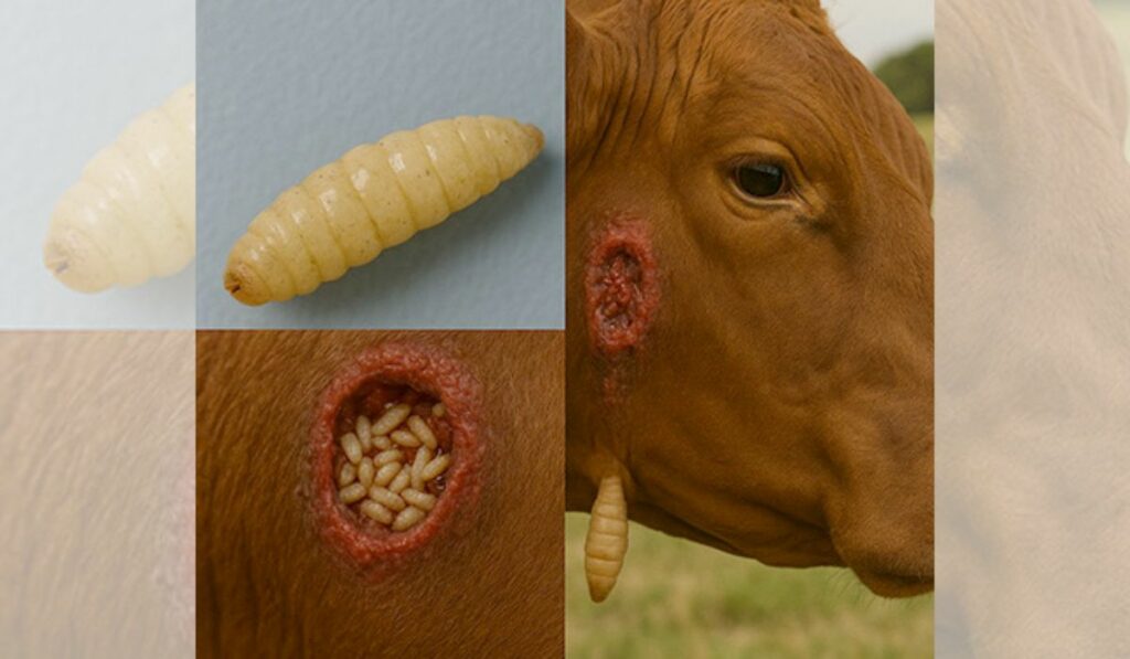 La plaga, cuyo agente es la mosca Cochliomyia hominivorax, se ensaña con los becerros recién nacidos.