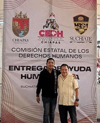 Beneficiaron a familias afectadas por el desbordamiento del río Suchiate. 