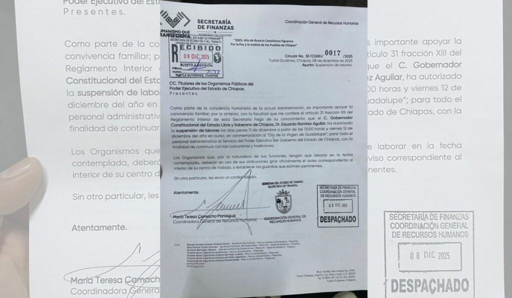 Dependencias suspenderán labores por celebración guadalupana.