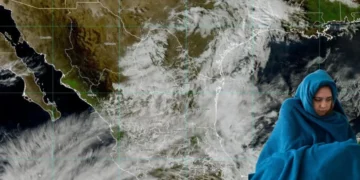 Este miércoles afectará un nuevo frente frío a México, así que no dejes el paraguas en casa y tápate bien. SMN y Canva