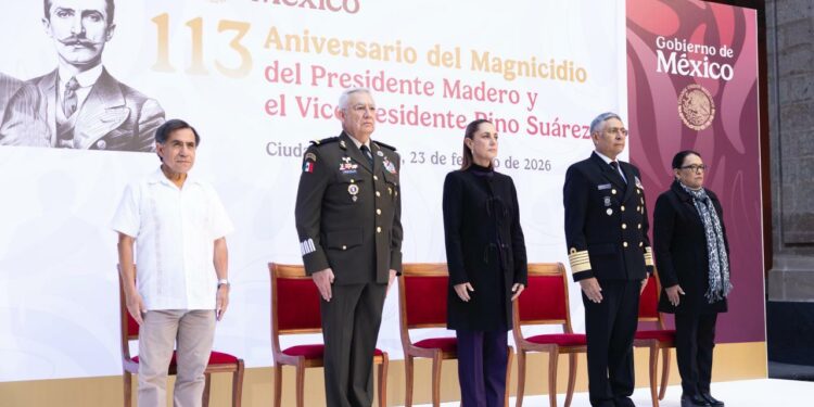 Sheinbaum y el Gabinete federal conmemoran el 113 aniversario del magnicidio de los líderes revolucionarios.