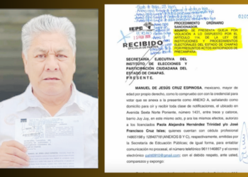 El órgano electoral analizará la denuncia para determinar si existen posibles actos anticipados de campaña en Tuxtla.