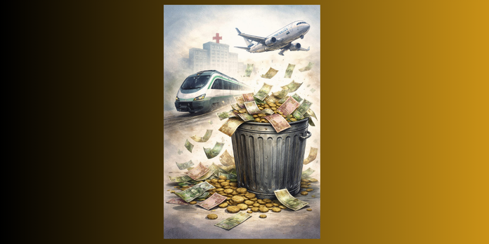 DINERO TIRADO A LA BASURA