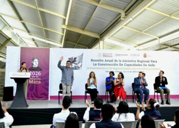 Yamil Melgar da la bienvenida en Tapachula a la sede de cooperación internacional en materia de asilo