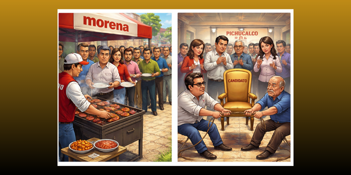 Fila de Morena en Pichucalco