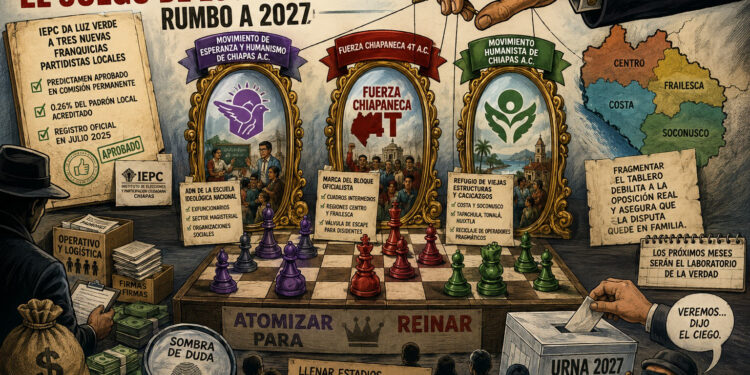 Tablero Chiapas: El juego de los tres espejos rumbo a 2027