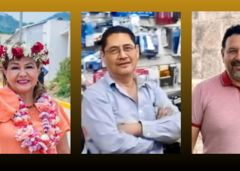 Eva Elia, Juan Gabriel y Hugo Lázaro 