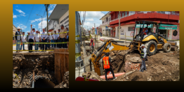 Yamil Melgar supervisa obra pluvial en su fase final para prevenir encharcamientos en el centro de Tapachula