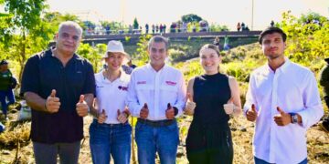 Yazmín Ramírez y Yamil Melgar promueven la reforestación.